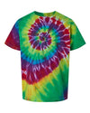 Dyenomite 20BMS Youth Multi-Color Spiral Tie-Dyed T-Shirt