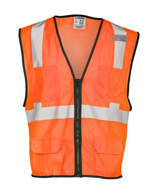 Kishigo 1191-1192 Unisex Economy Mesh 6-Pocket Vest