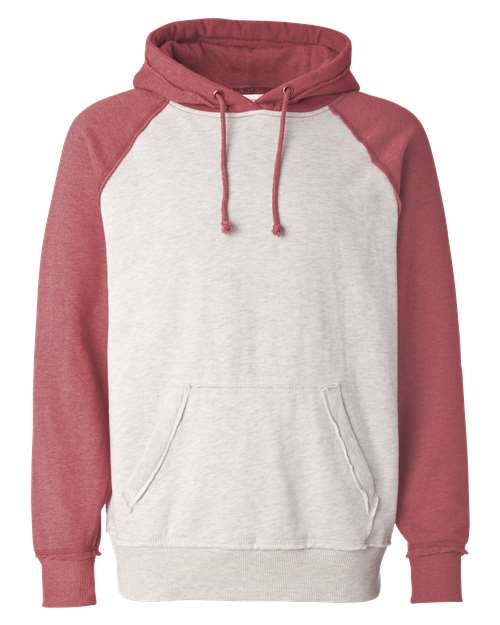 J. America 8885 Men's Vintage Heather Hooded Sweatshirt