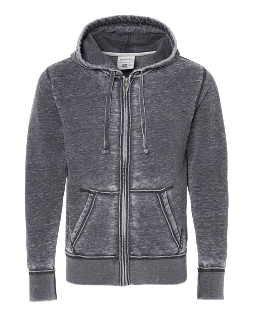 J. America 8916 Men's Vintage Zen Fleece Full-Zip Hooded Sweatshirt
