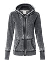 J. America 8913 Women's Zen Fleece Full-Zip Hooded Sweatshirt