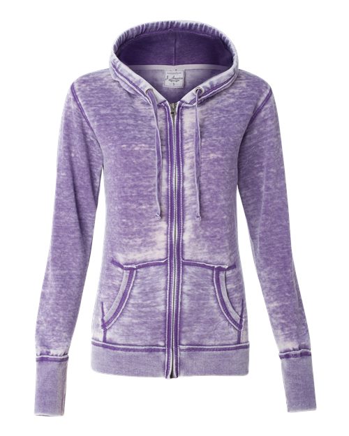 J. America 8913 Women's Zen Fleece Full-Zip Hooded Sweatshirt
