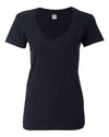 J. America 8169 Women's V-Neck Slub T-Shirt