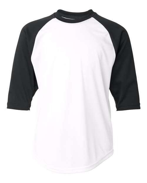 Badger 2133 Youth B-Core 3/4 Sleeve Baseball T-Shirt
