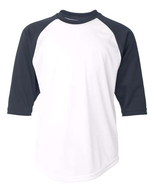 Badger 2133 Youth B-Core 3/4 Sleeve Baseball T-Shirt