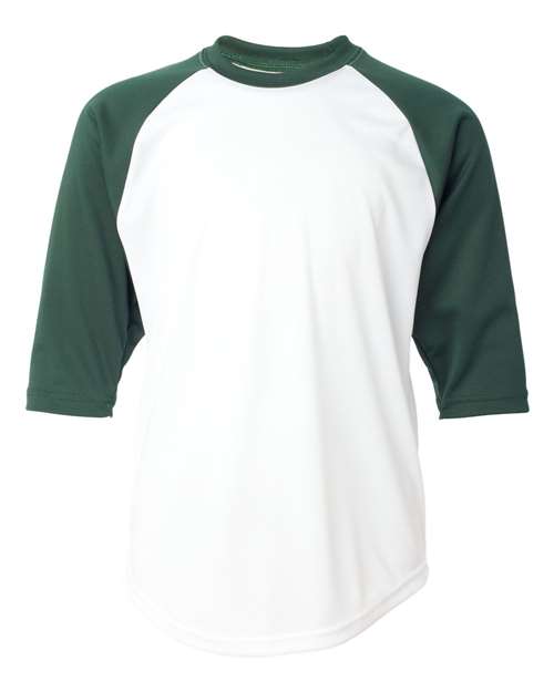 Badger 2133 Youth B-Core 3/4 Sleeve Baseball T-Shirt