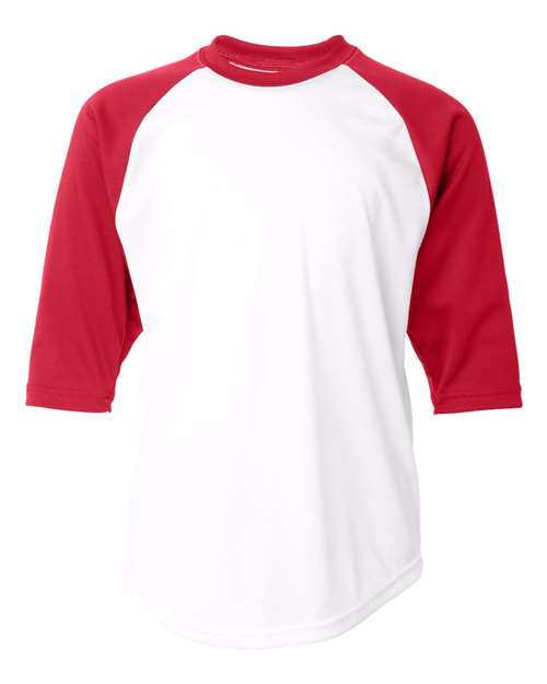 Badger 2133 Youth B-Core 3/4 Sleeve Baseball T-Shirt