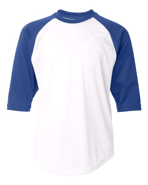 Badger 2133 Youth B-Core 3/4 Sleeve Baseball T-Shirt