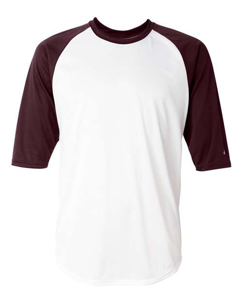 Badger 4133 Men's B-Core Three-Quarter Sleeve Baseball T-Shirt