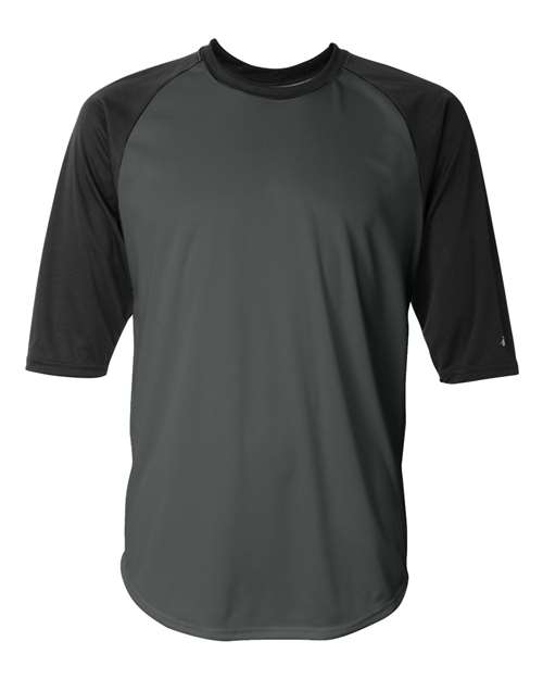 Badger 4133 Men's B-Core Three-Quarter Sleeve Baseball T-Shirt