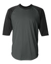 Badger 4133 Men's B-Core Three-Quarter Sleeve Baseball T-Shirt