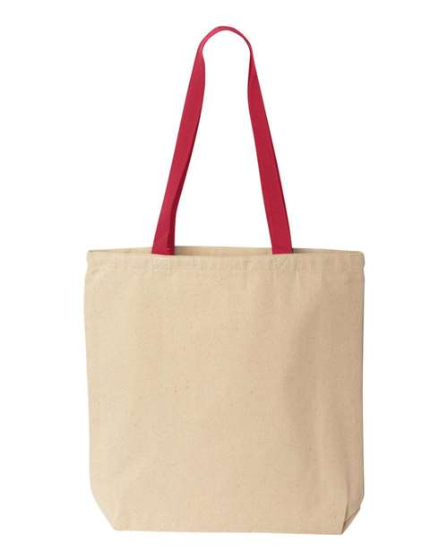 Liberty Bags 8868 Natural Tote with Contrast-Color Handles