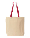 Liberty Bags 8868 Natural Tote with Contrast-Color Handles