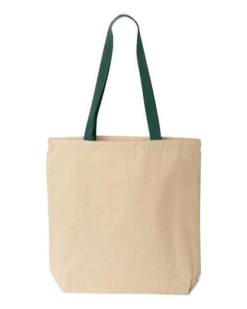 Liberty Bags 8868 Natural Tote with Contrast-Color Handles
