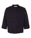 Chef Designs 0427 Black Knot Button Chef Coat