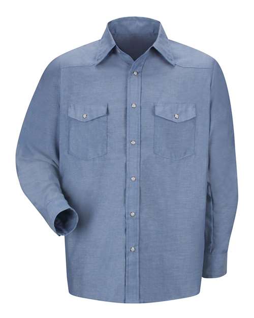 Red Kap SC14 Men's Deluxe Western Style Long Sleeve Shirt