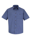 Red Kap SP84 Men's Mini-Plaid Uniform Short Sleeve Shirt