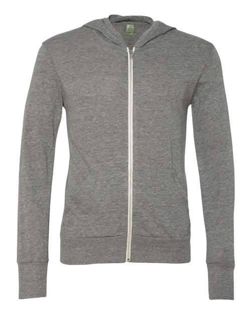 Alternative 1970e1 Unisex Eco-Jersey Full-Zip Hooded Tee