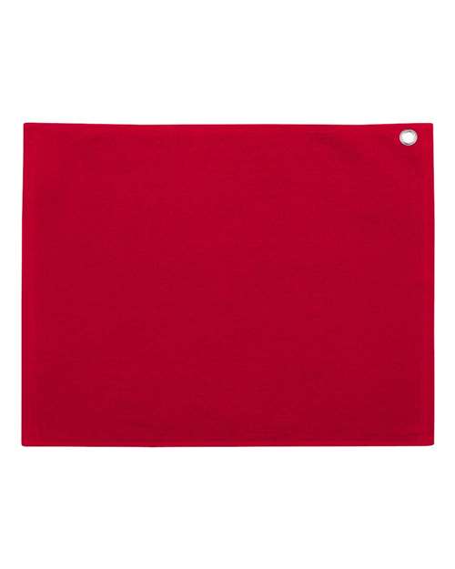 Carmel Towel Company C1518GH Velour Hemmed Towel with Grommet & Hook