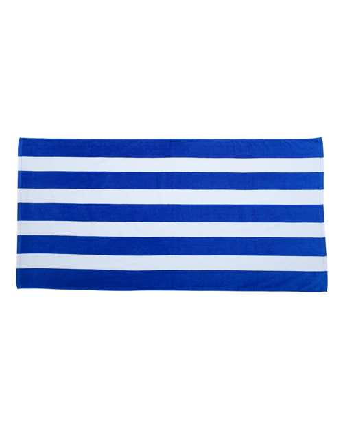 Carmel Towel Company C3060S Cabana Stripe Velour Beach Towel