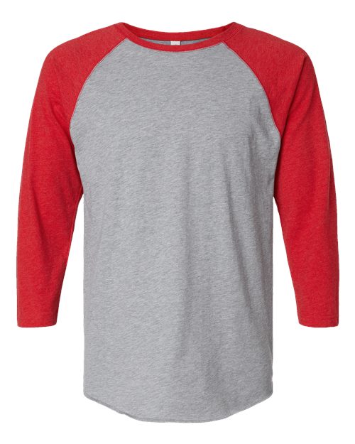 LAT 6930 Men's Baseball Fine Jersey Three-Quarter Sleeve Tee