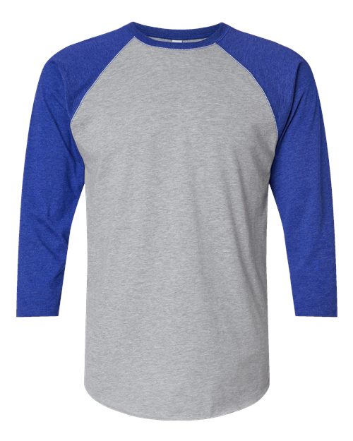 LAT 6930 Men's Baseball Fine Jersey Three-Quarter Sleeve Tee