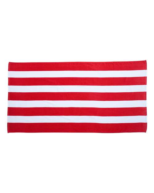 Carmel Towel Company C3060S Cabana Stripe Velour Beach Towel
