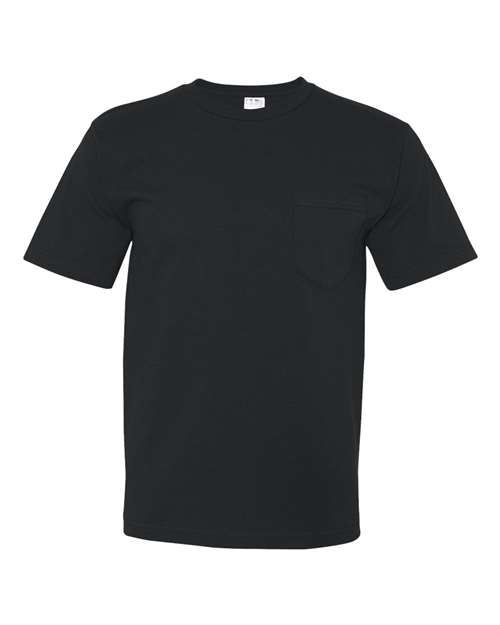 Bayside 5070 Unisex USA-Made Midweight Pocket T-Shirt
