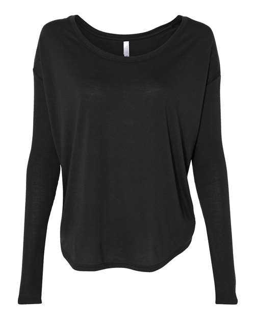 BELLA + CANVAS 8852 Women’s Flowy 2x1 Ribbed Long Sleeve Tee