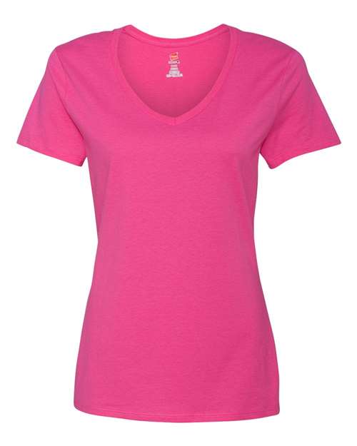 Hanes S04V Women's Perfect-T V-Neck T-Shirt