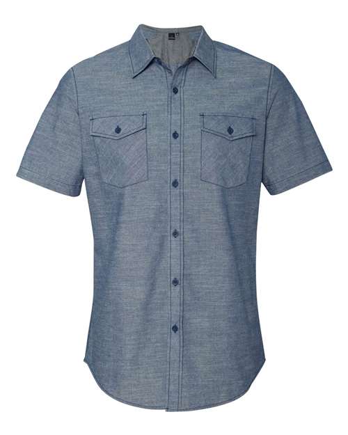 Burnside 9255 Men's Chambray Short Sleeve Shirt