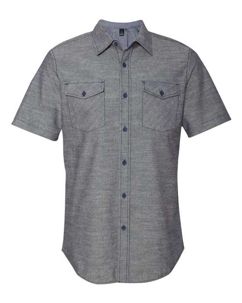 Burnside 9255 Men's Chambray Short Sleeve Shirt