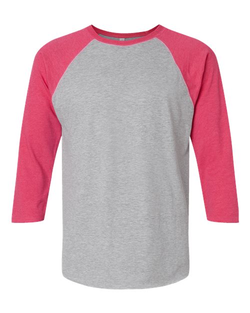 LAT 6930 Men's Baseball Fine Jersey Three-Quarter Sleeve Tee