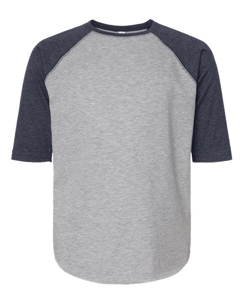 LAT 6130 Youth Baseball Fine Jersey Three-Quarter Sleeve Tee