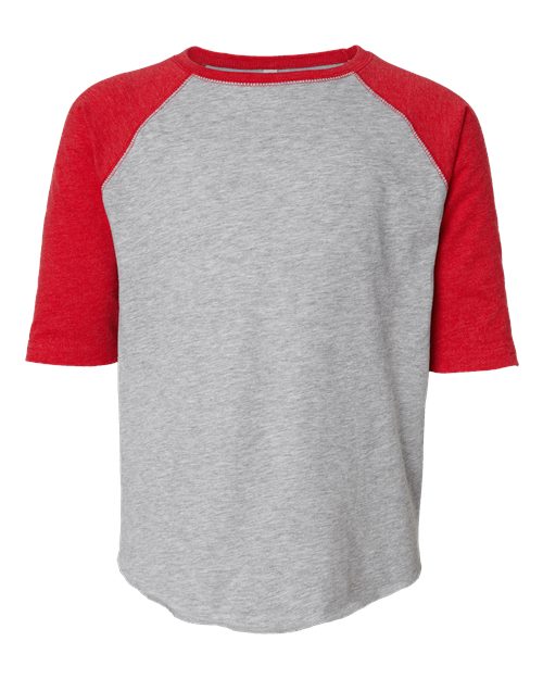 LAT 6130 Youth Baseball Fine Jersey Three-Quarter Sleeve Tee
