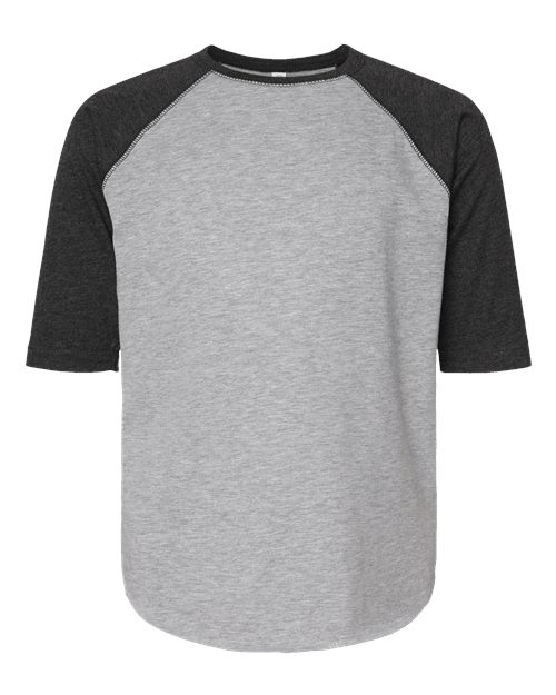 LAT 6130 Youth Baseball Fine Jersey Three-Quarter Sleeve Tee