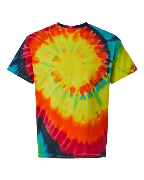 Dyenomite 200MS Unisex Multi-Color Spiral Tie-Dyed T-Shirt