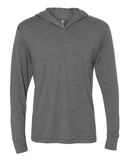 Next Level 6021 Unisex Triblend Hooded Long Sleeve Pullover T-Shirt