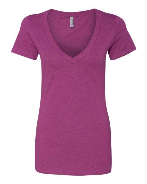 Next Level 6640 Women’s CVC Deep V-Neck T-Shirt