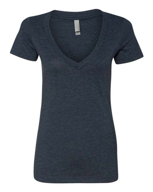 Next Level 6640 Women’s CVC Deep V-Neck T-Shirt