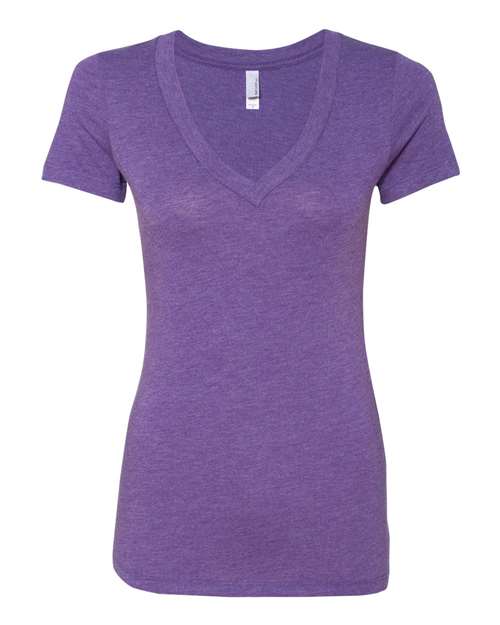 Next Level 6740 Women’s Triblend Deep V-Neck T-Shirt