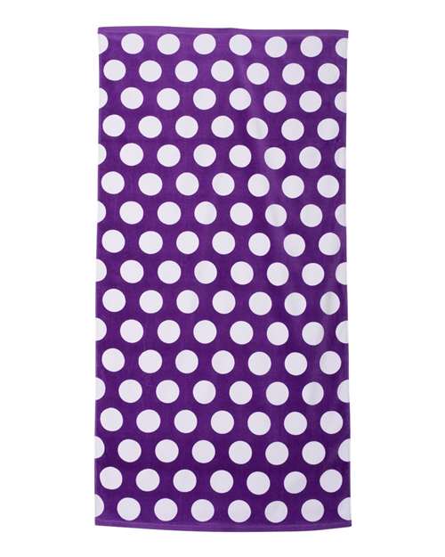 Carmel Towel Company C3060P Polka Dot Velour Beach Towel