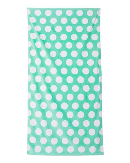 Carmel Towel Company C3060P Polka Dot Velour Beach Towel