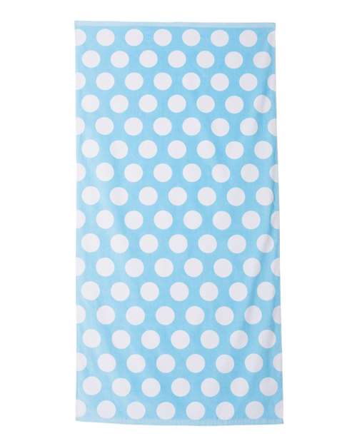 Carmel Towel Company C3060P Polka Dot Velour Beach Towel