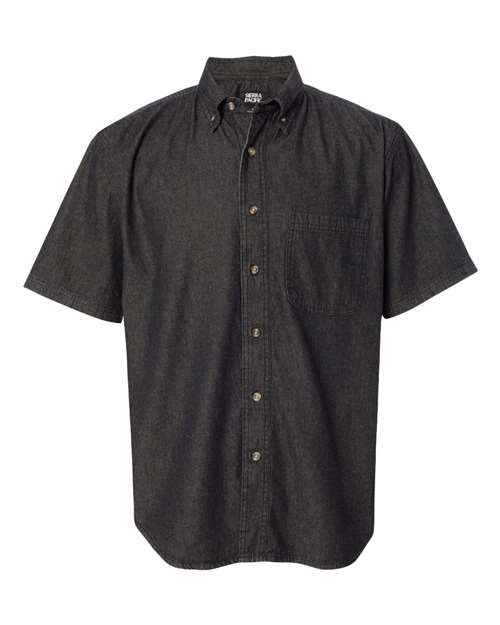 Sierra Pacific 0211 Men's Denim Short Sleeve Shirt