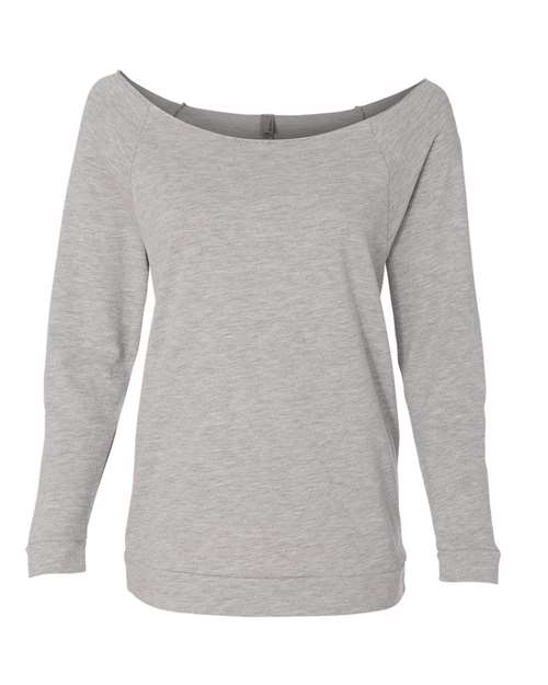 Next Level 6951 Women's Terry Raw Edge Three-Quarter Sleeve Raglan