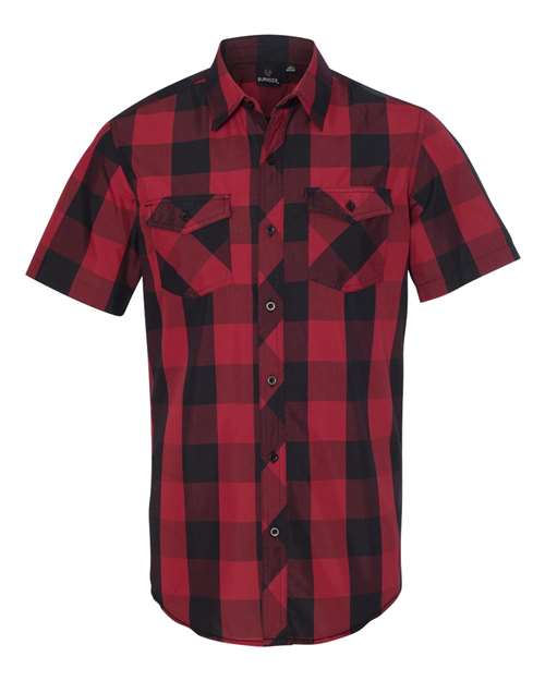 Burnside 9203 Men's Buffalo Plaid Short Sleeve Shirt
