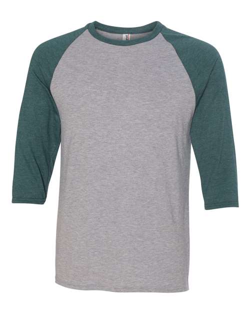Anvil 6755 Unisex Triblend Raglan Three-Quarter Sleeve T-Shirt