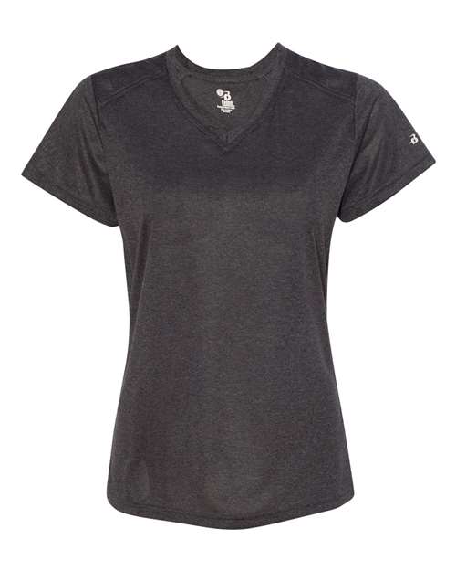 Badger 4362 Women's Pro Heather V-Neck T-Shirt