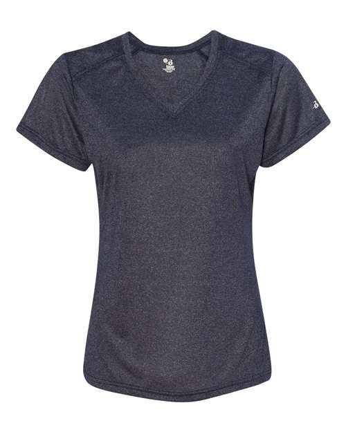 Badger 4362 Women's Pro Heather V-Neck T-Shirt